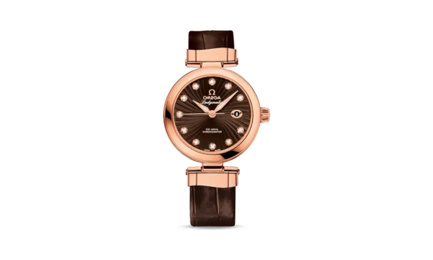 Omega LadyMatic Co-Axial 34 Red Gold / Brown