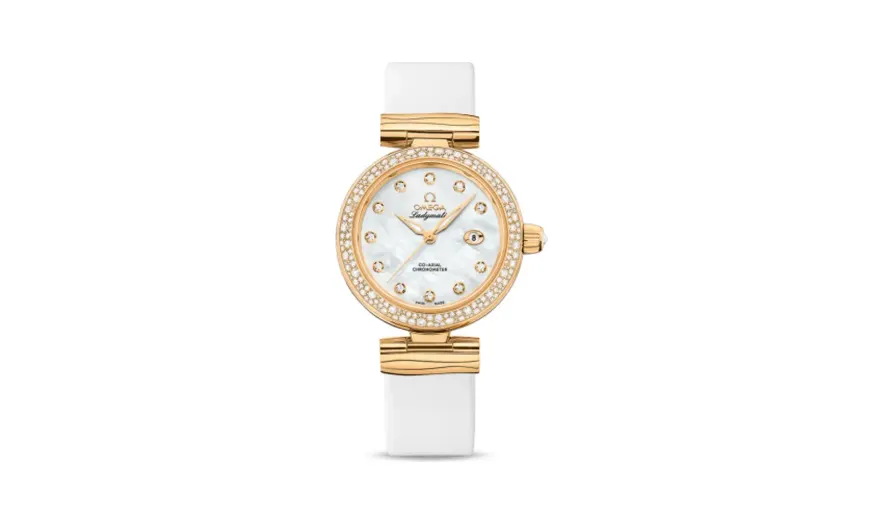 Omega LadyMatic Co-Axial 34 Yellow Gold / Diamond / MOP