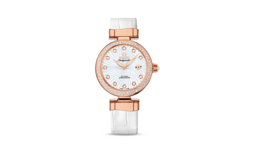 Omega LadyMatic Co-Axial 34 Red Gold / Diamond / MOP