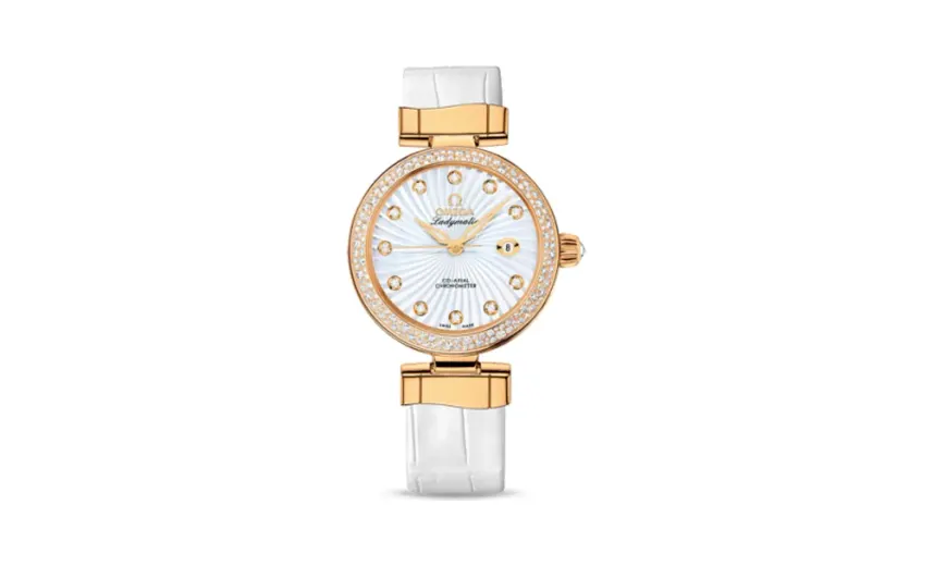 Omega LadyMatic Co-Axial 34 Yellow Gold / Diamond / MOP
