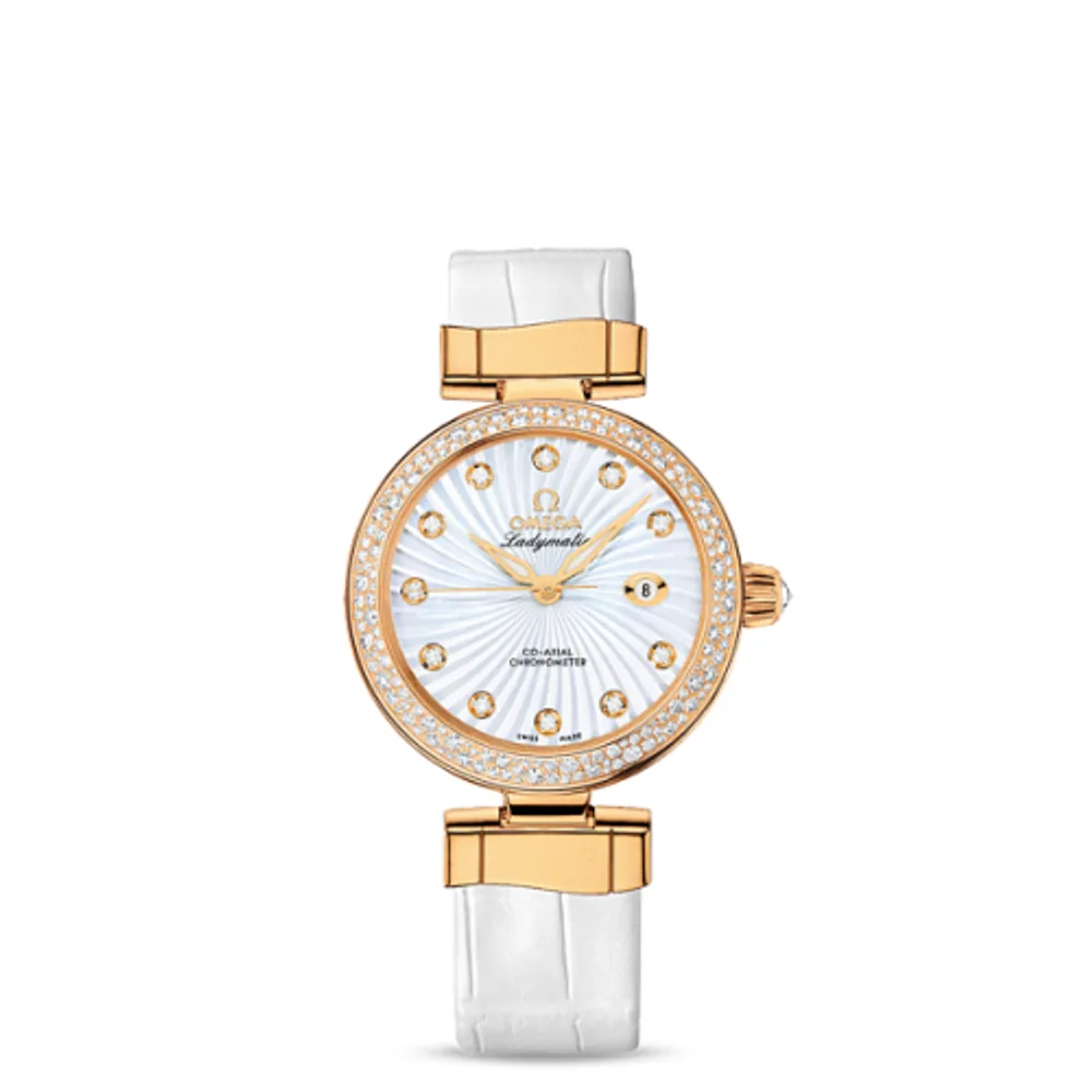 Omega LadyMatic Co-Axial 34 Yellow Gold / Diamond / MOP