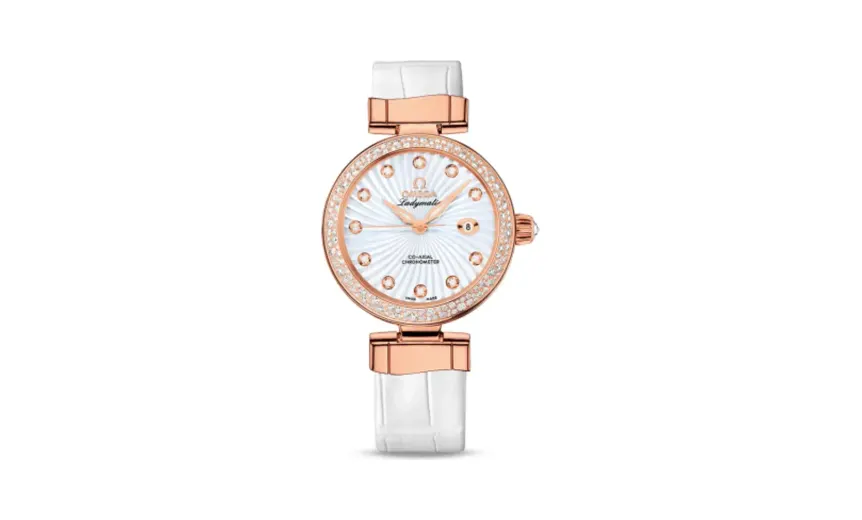 Omega LadyMatic Co-Axial 34 Red Gold / Diamond / MOP