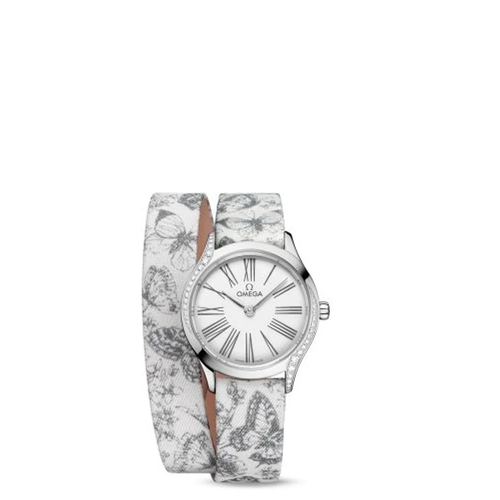 Omega Mini Trésor Quartz 26 Stainless Steel - Diamond / White - Grey / Toile de Jouy - Double Tour