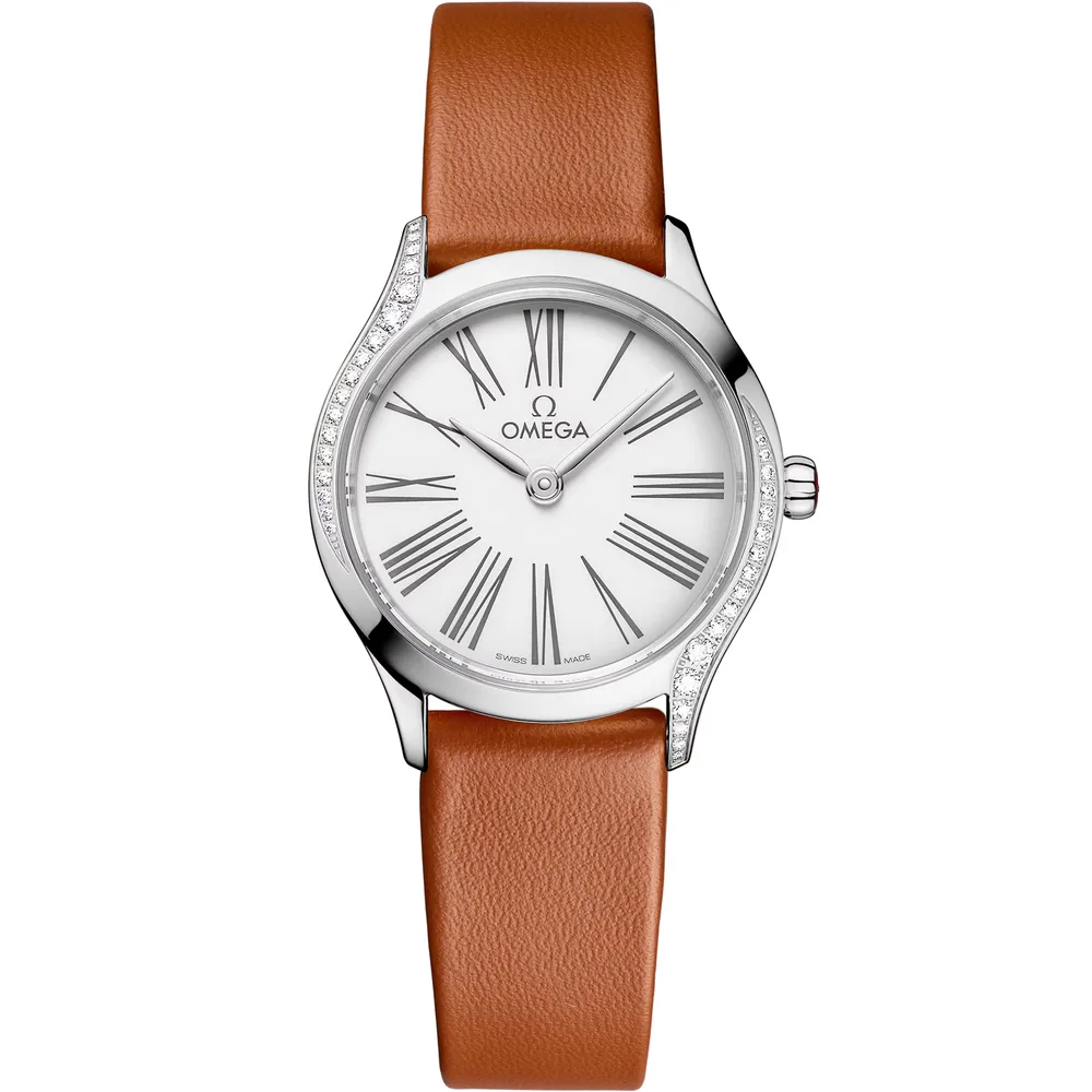 Omega De Ville Mini Trésor 26 mm, steel on leather strap
