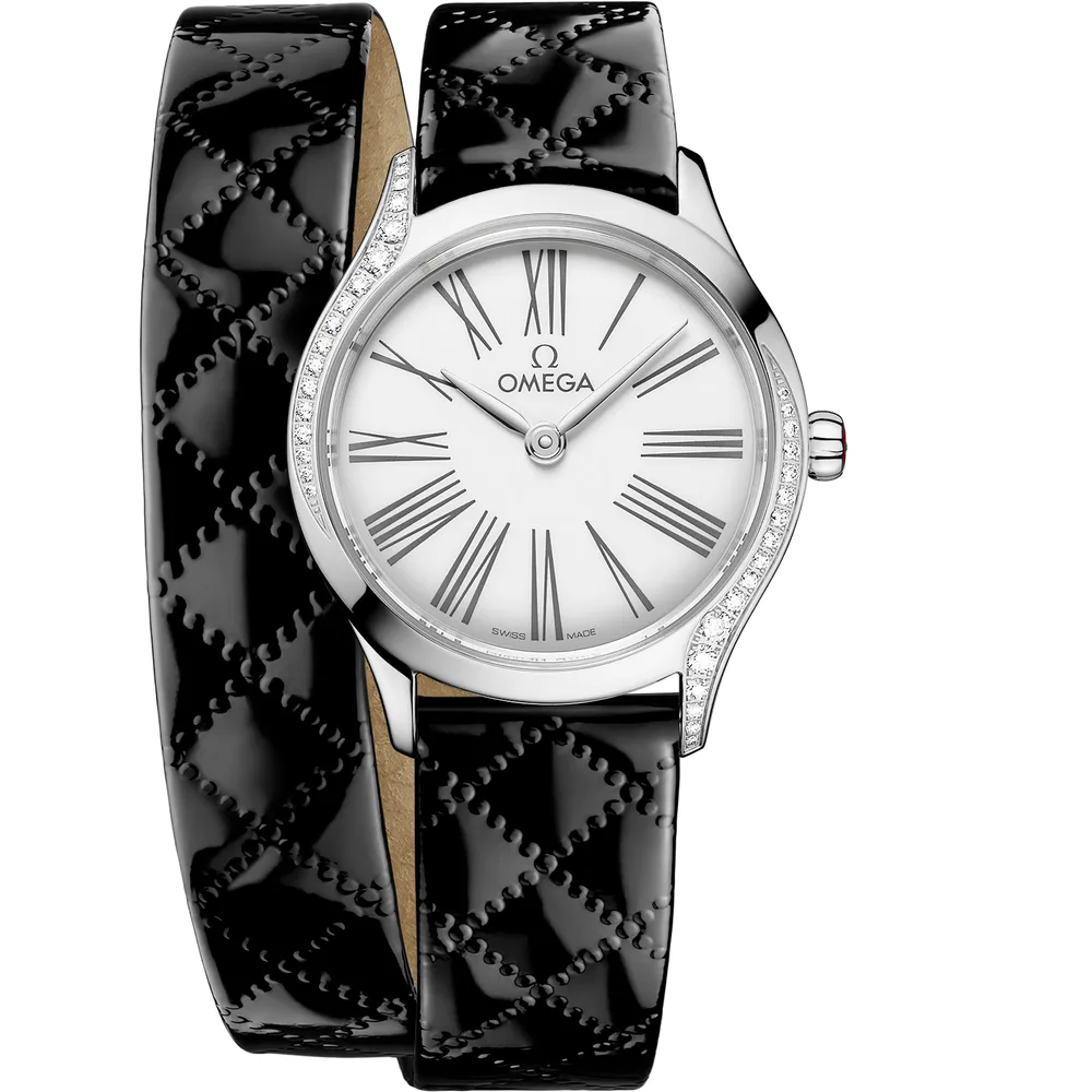 Omega De Ville Mini Trésor 26 mm, steel on leather strap