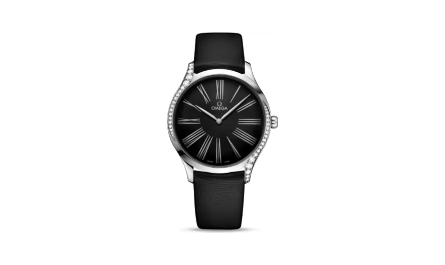 Omega De Ville Trésor 39 Stainless Steel / Black Roman / Fabric