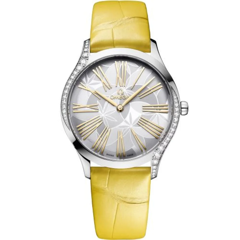 Omega De Ville Trésor 36 Stainless Steel / Silver - Frangipani / Alligator