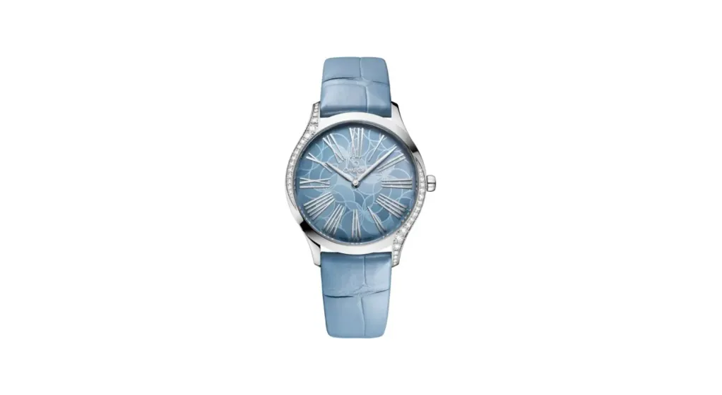 Omega De Ville Trésor 36 Stainless Steel / Blue - Hydrangea / Alligator