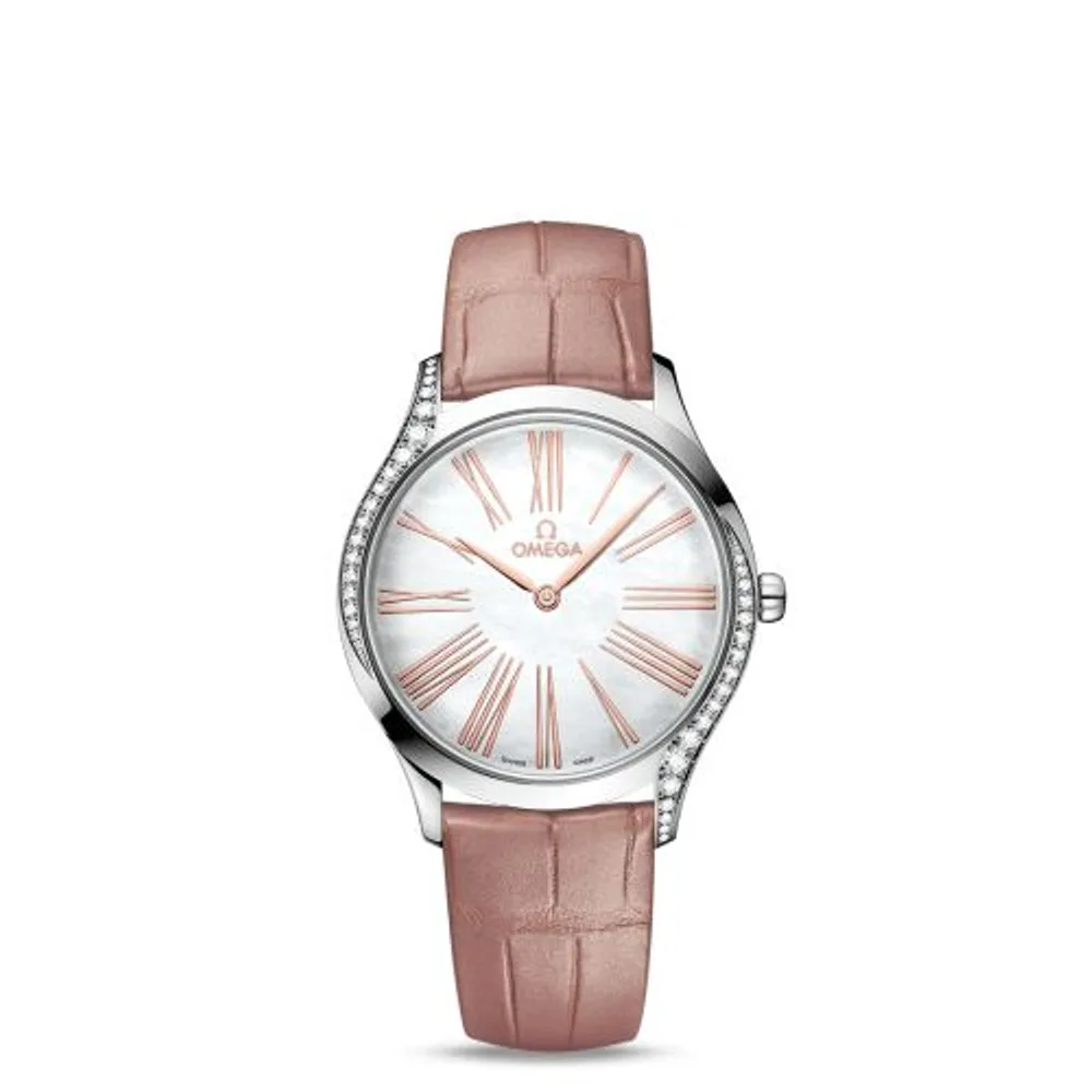 Omega De Ville Trésor 36 Stainless Steel / MOP - Roman / Alligator