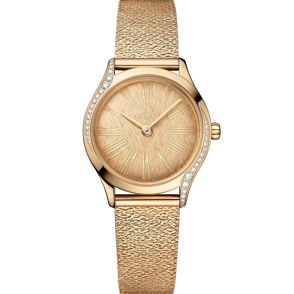 Omega De Ville Mini Trésor 26 mm, Moonshine™ gold on Moonshine™ gold