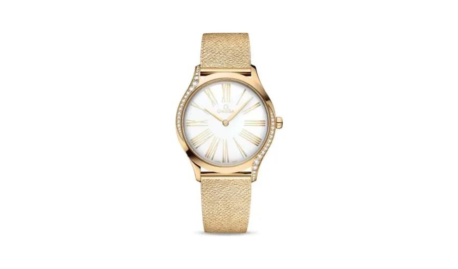 Omega De Ville Trésor 36 Moonshine Gold / White / Mesh