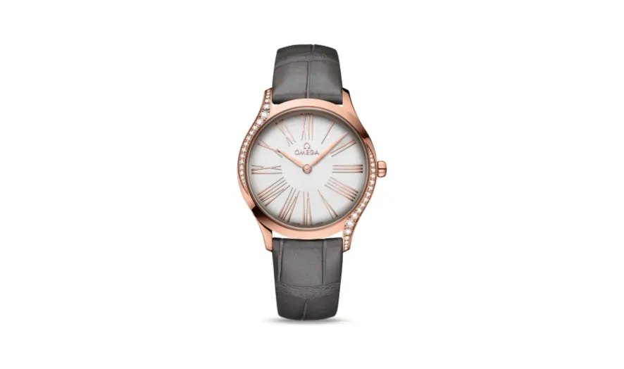 Omega De Ville Trésor 36 Sedna Gold / Silver Roman / Alligator