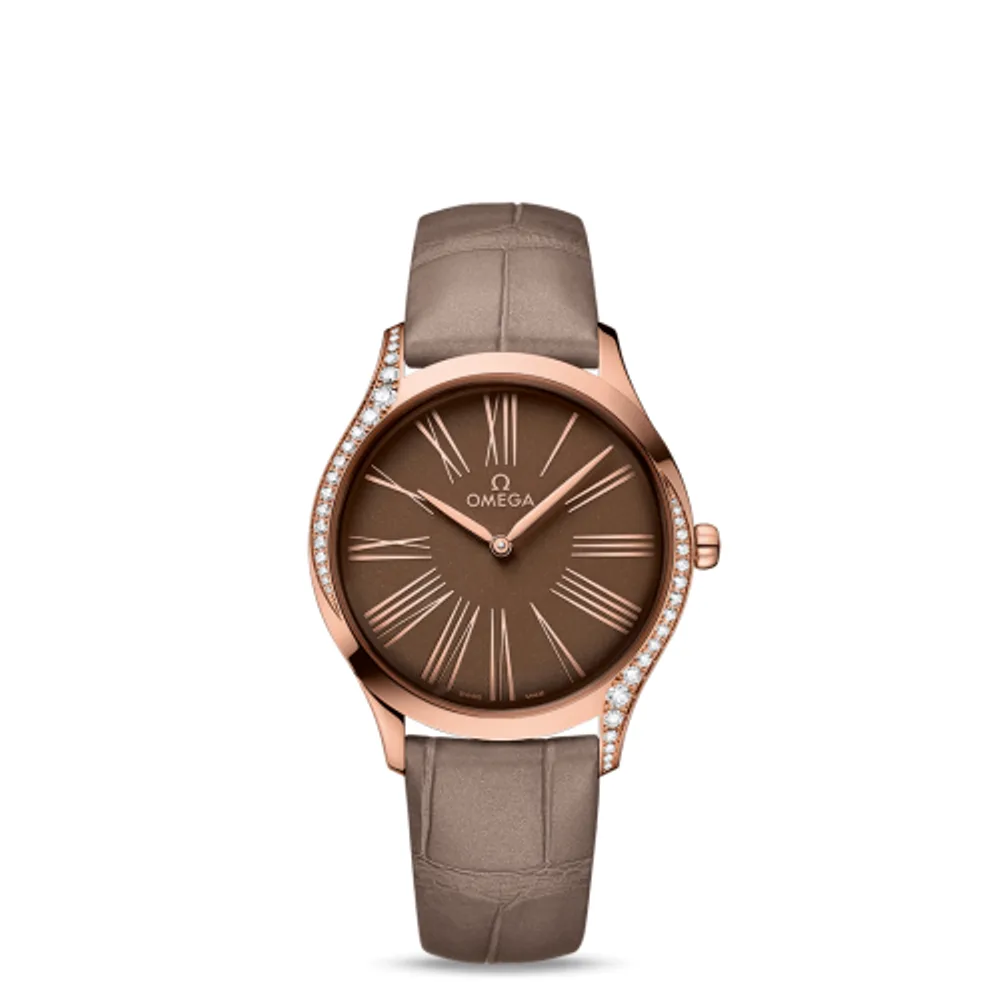 Omega De Ville Trésor 36 Sedna Gold / Brown Roman / Fabric