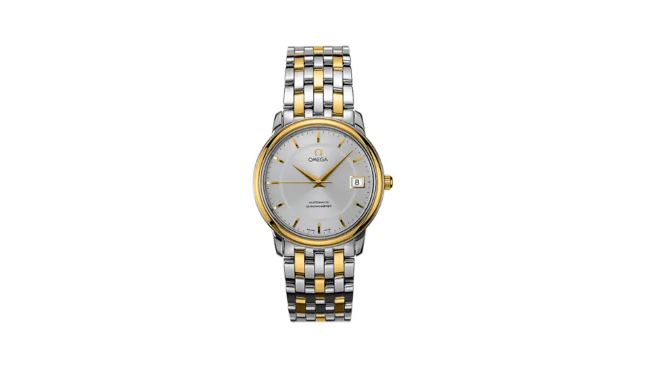 Omega De Ville Prestige Automatic 34.7 Stainless Steel / Yellow Gold / Silver / Bracelet