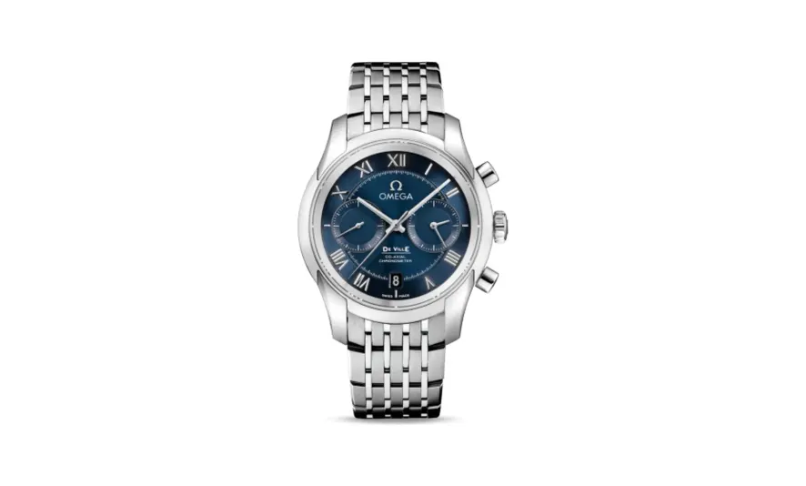 Omega De Ville Co-Axial 42 Chronograph Stainless Steel / Blue / Bracelet