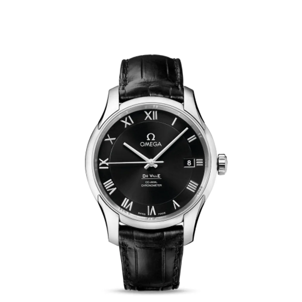 Omega De Ville Co-Axial 41 Stainless Steel / Black