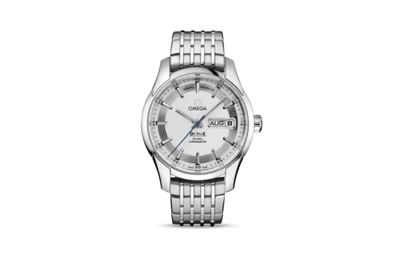 Omega De Ville Hour Vision Co-Axial Annual Calendar Stainless Steel / Silver / Bracelet