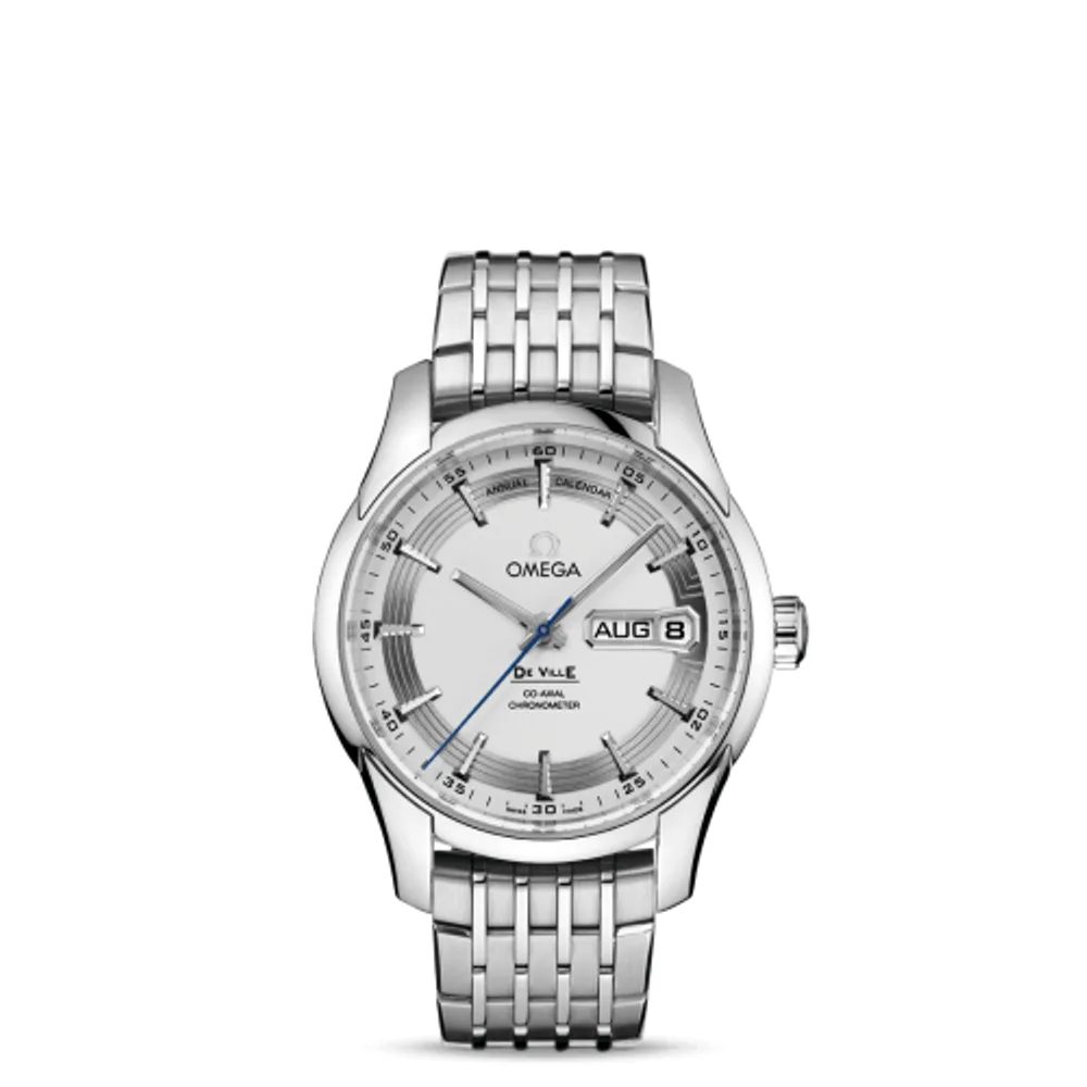 Omega De Ville Hour Vision Co-Axial Annual Calendar Stainless Steel / Silver / Bracelet