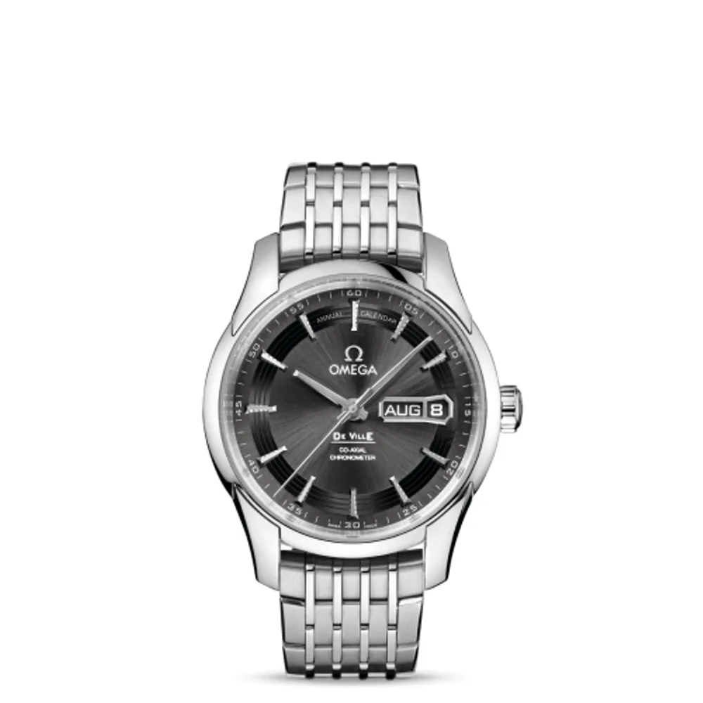 Omega De Ville Hour Vision Co-Axial Annual Calendar Stainless Steel / Slate / Bracelet