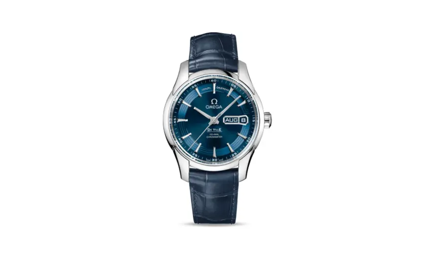 Omega De Ville Hour Vision Co-Axial Annual Calendar Stainless Steel / Blue / Orbis