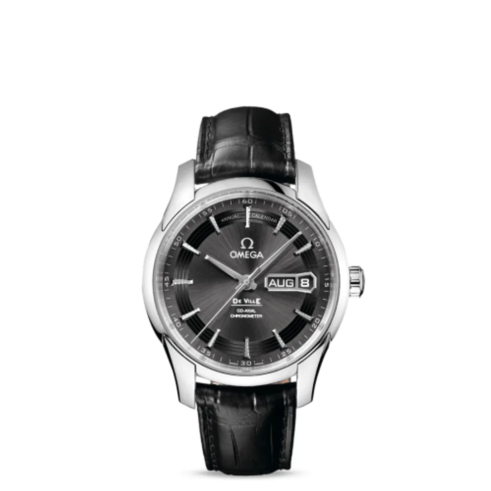 Omega De Ville Hour Vision Co-Axial Annual Calendar Stainless Steel / Slate