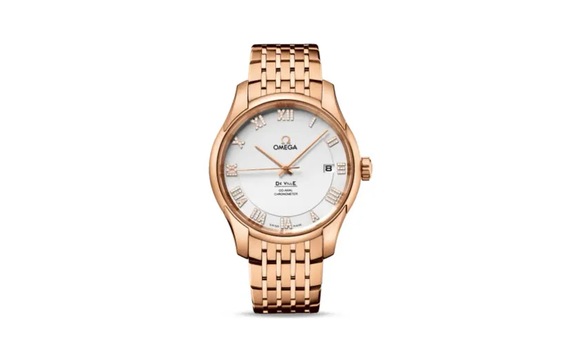 Omega De Ville Co-Axial 41 Red Gold / Silver Diamond / Bracelet