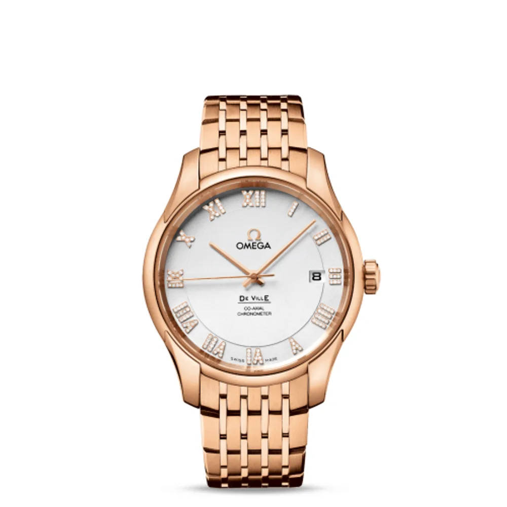 Omega De Ville Co-Axial 41 Red Gold / Silver Diamond / Bracelet