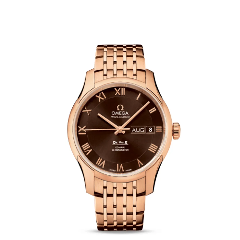 Omega De Ville Co-Axial Annual Calendar Red Gold / Brown / Bracelet