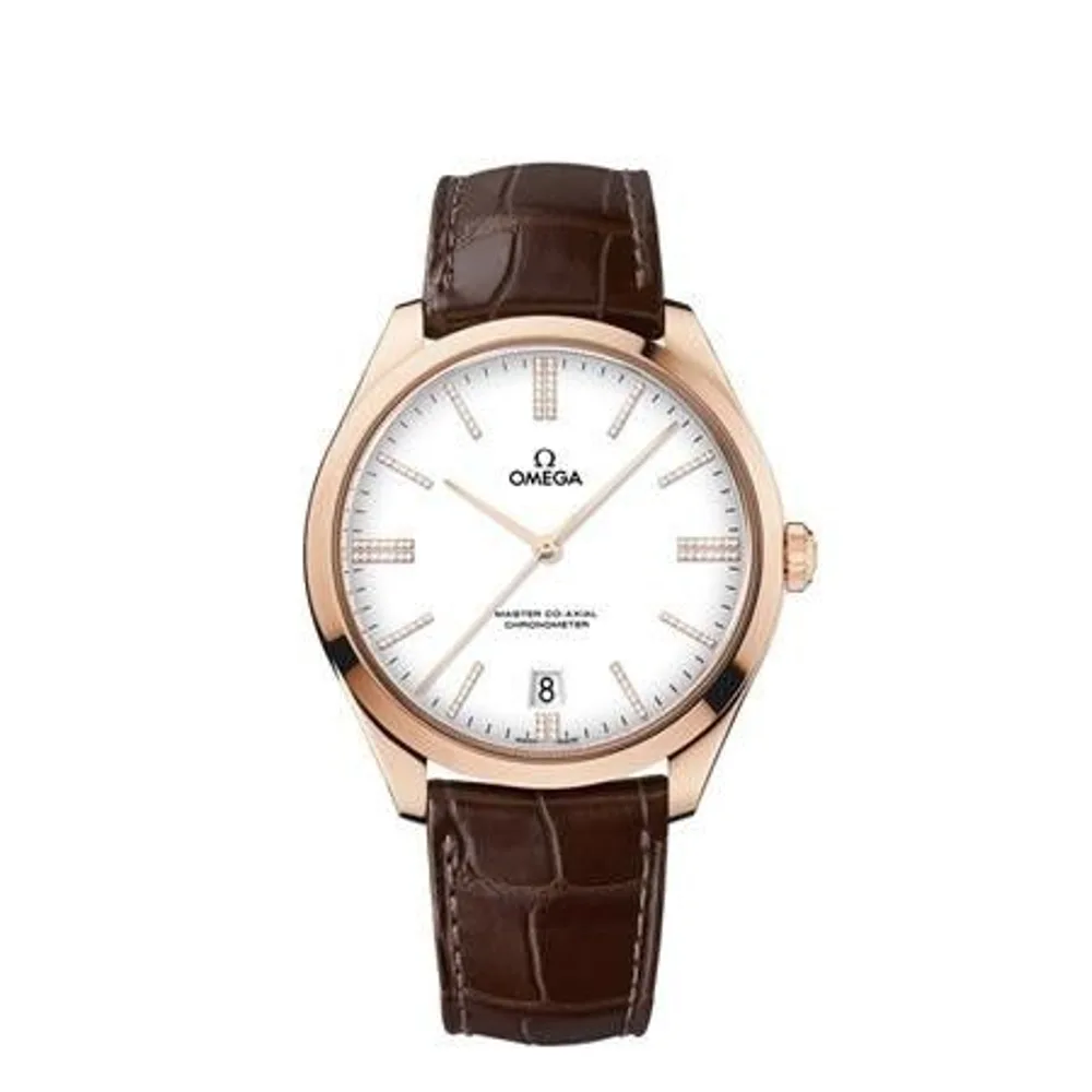 Omega De Ville Trésor Master Co-Axial Sedna Gold / White Enamel Diamond