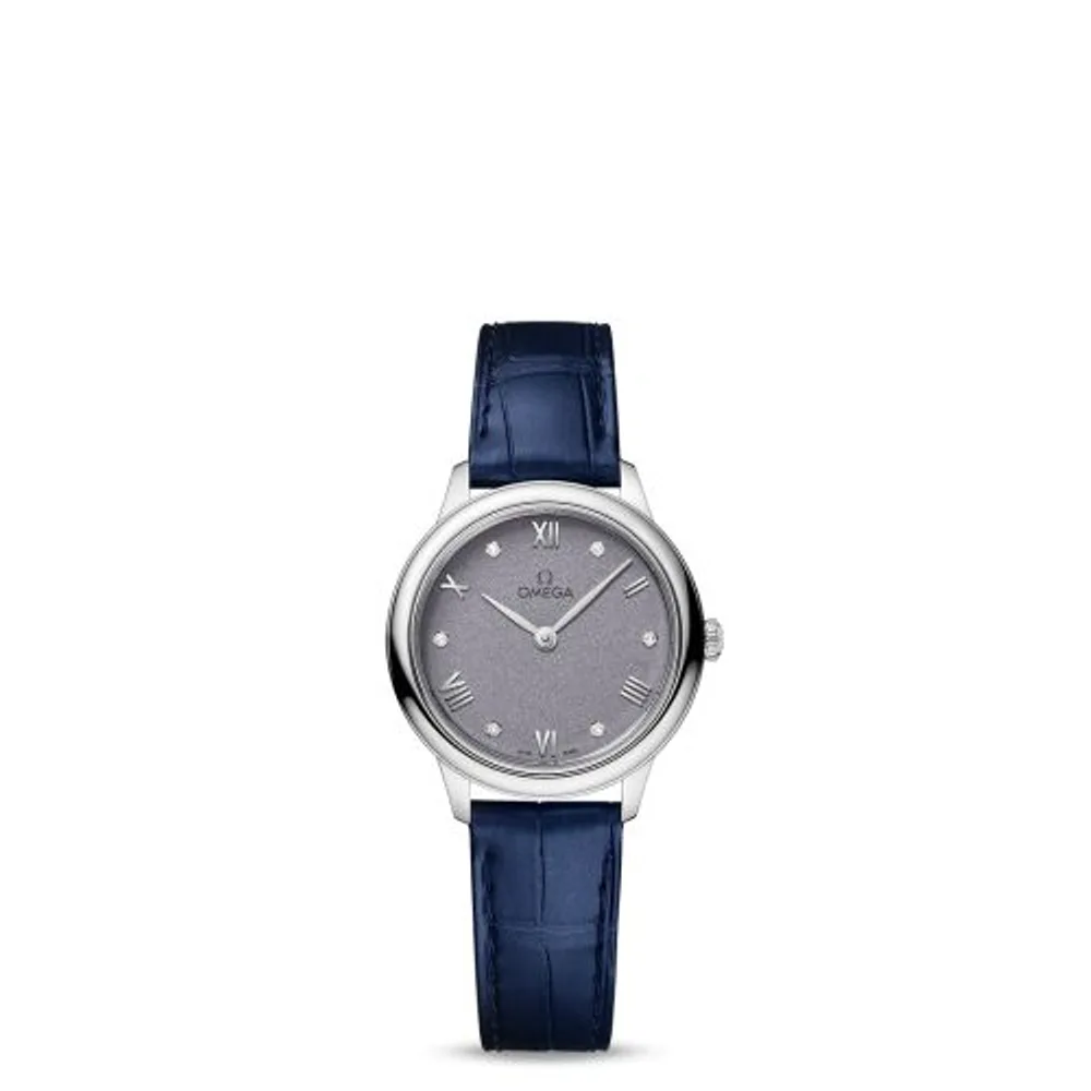 Omega De Ville Quartz 27.5 Stainless Steel / Lavender - Diamond
