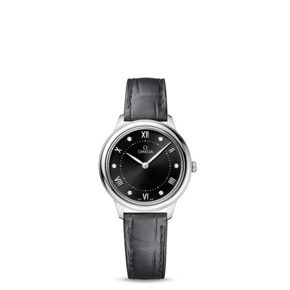Omega De Ville Quartz 30 Stainless Steel / Black - Diamond