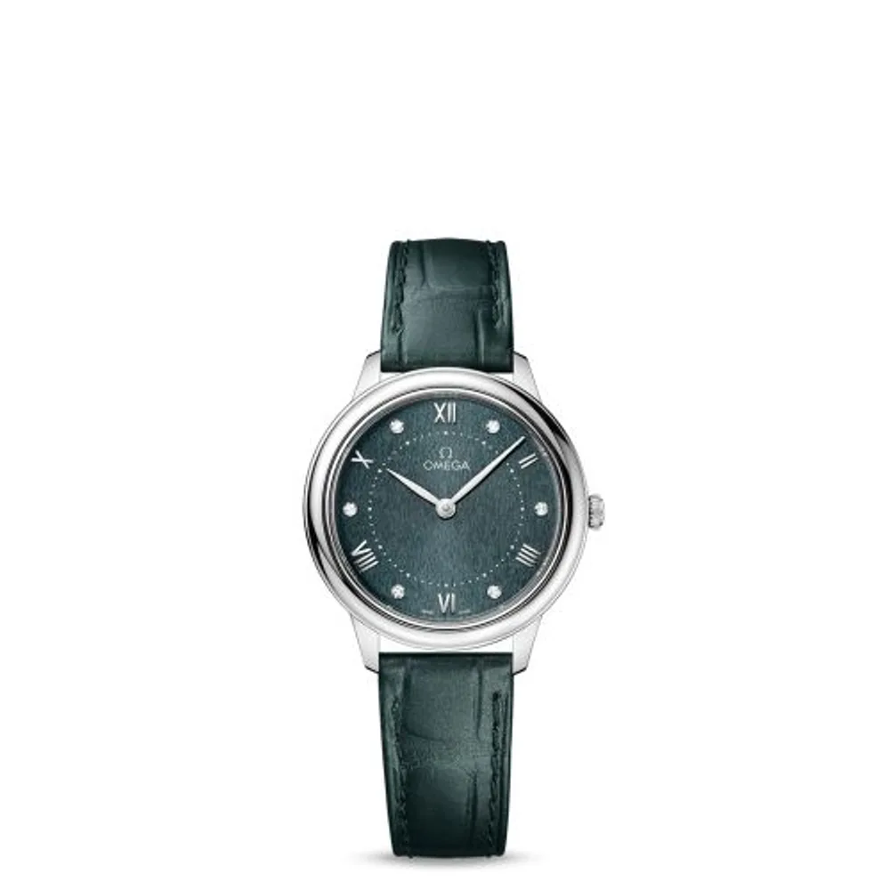 Omega De Ville Quartz 30 Stainless Steel / Turqouise - Diamond