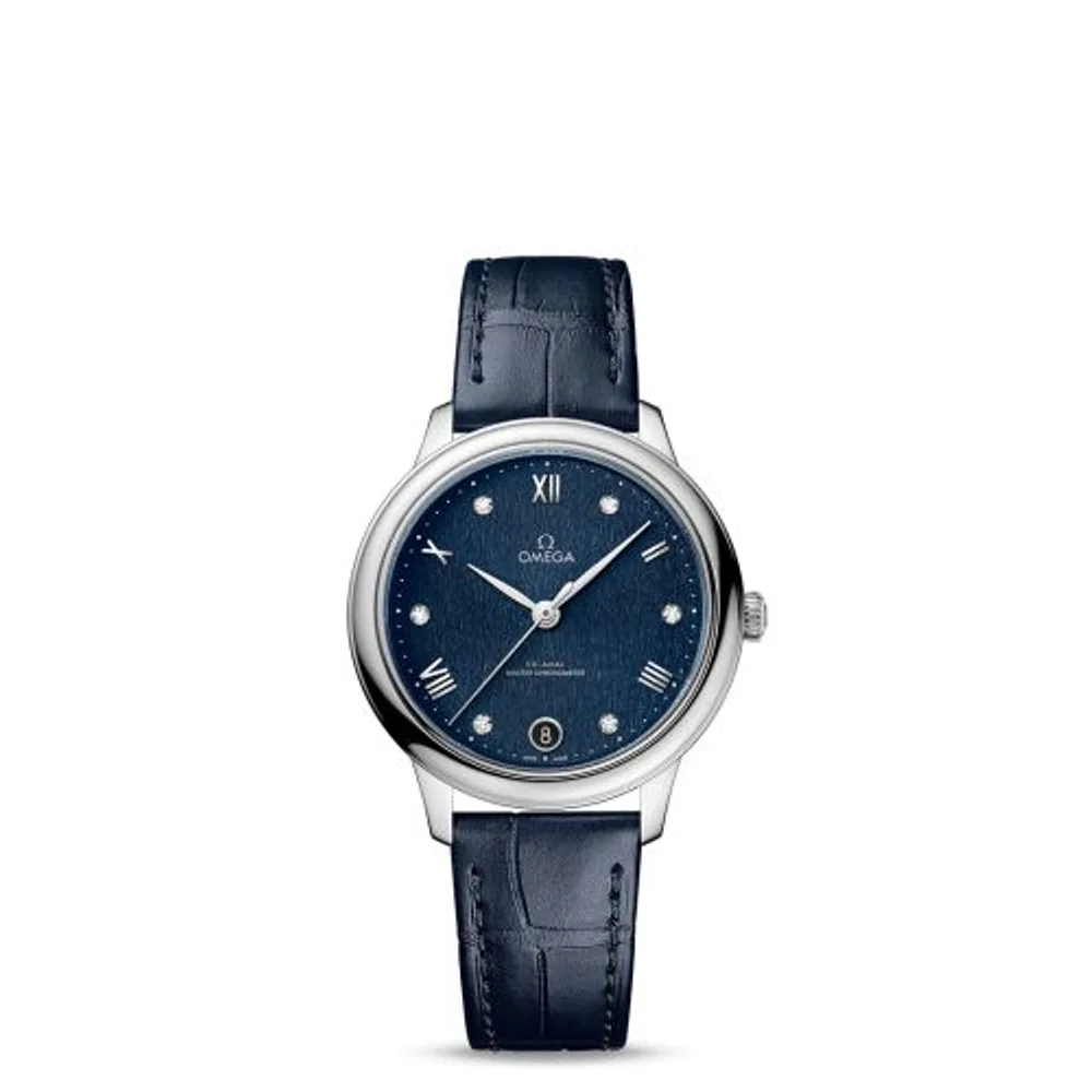 Omega De Ville Master Chronometer 34 Stainless Steel / Blue - Diamond