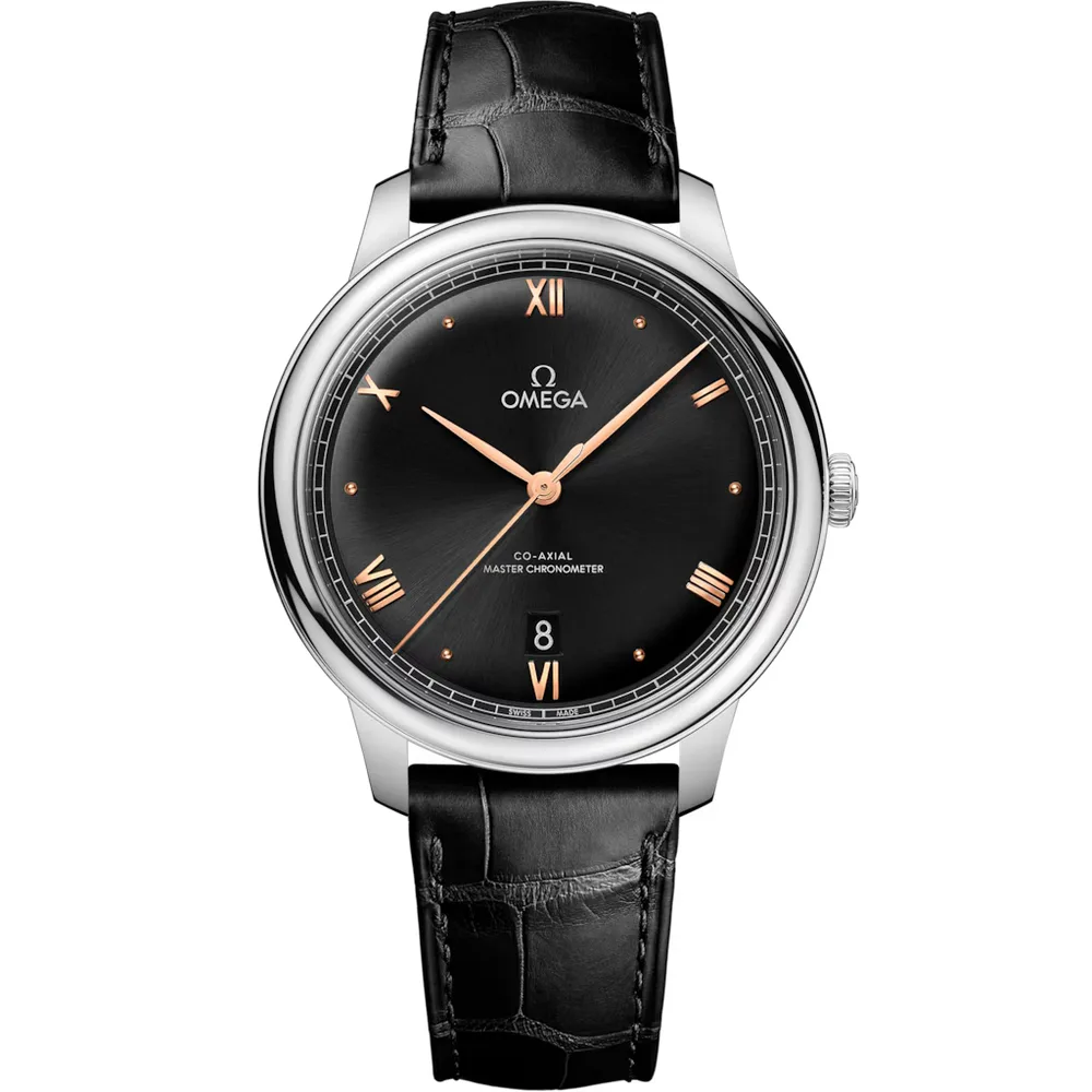 Omega De Ville Prestige 40 mm, steel on leather strap