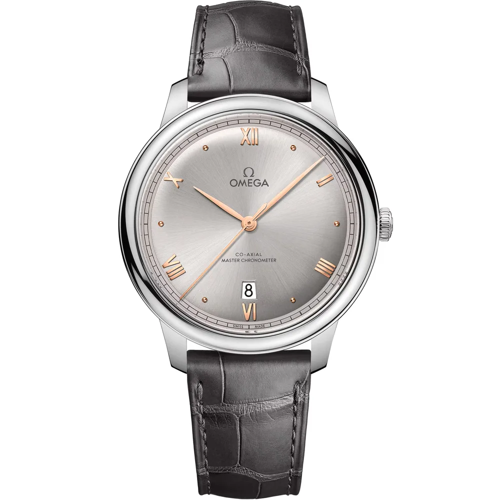Omega De Ville Prestige 40 mm, steel on leather strap