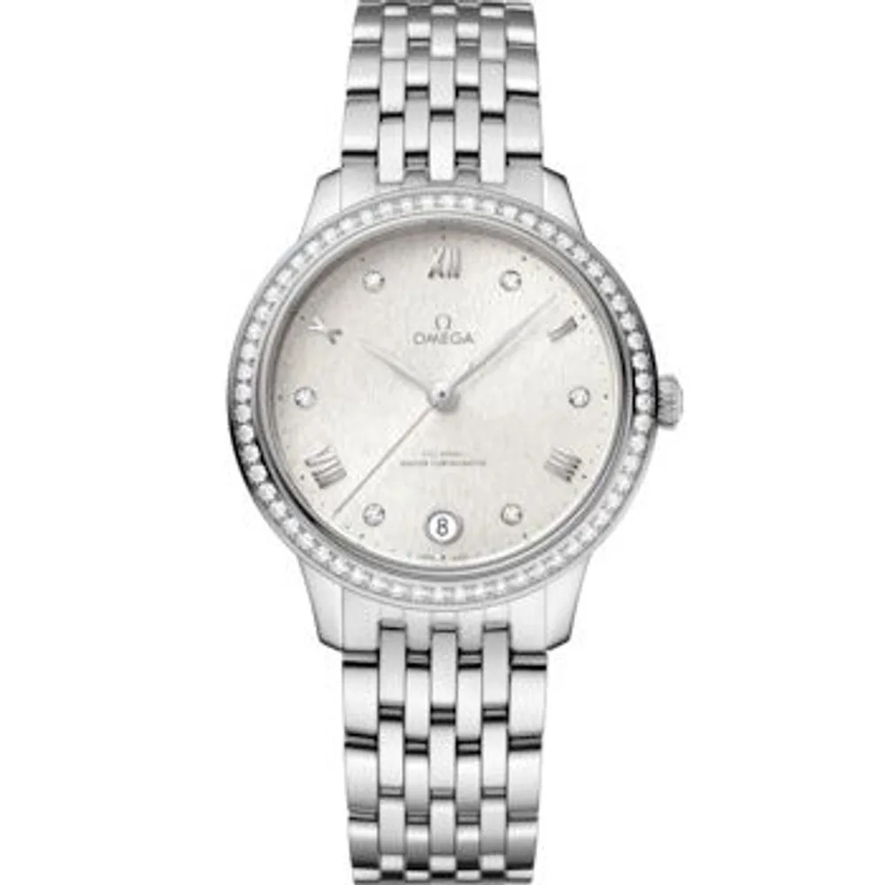 Omega De Ville Master Chronometer 34 Stainless Steel - Diamond / Silver / Bracelet