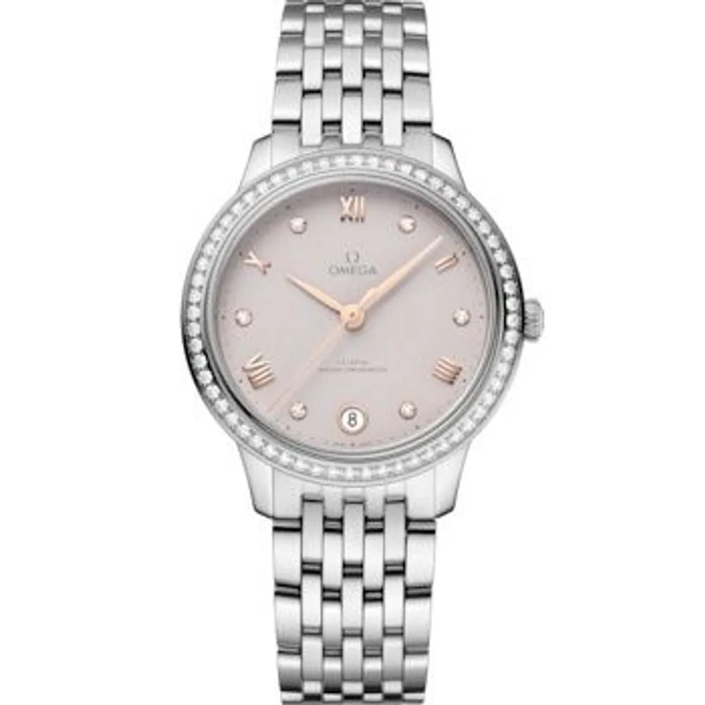 Omega De Ville Master Chronometer 34 Stainless Steel - Diamond / Pink / Bracelet
