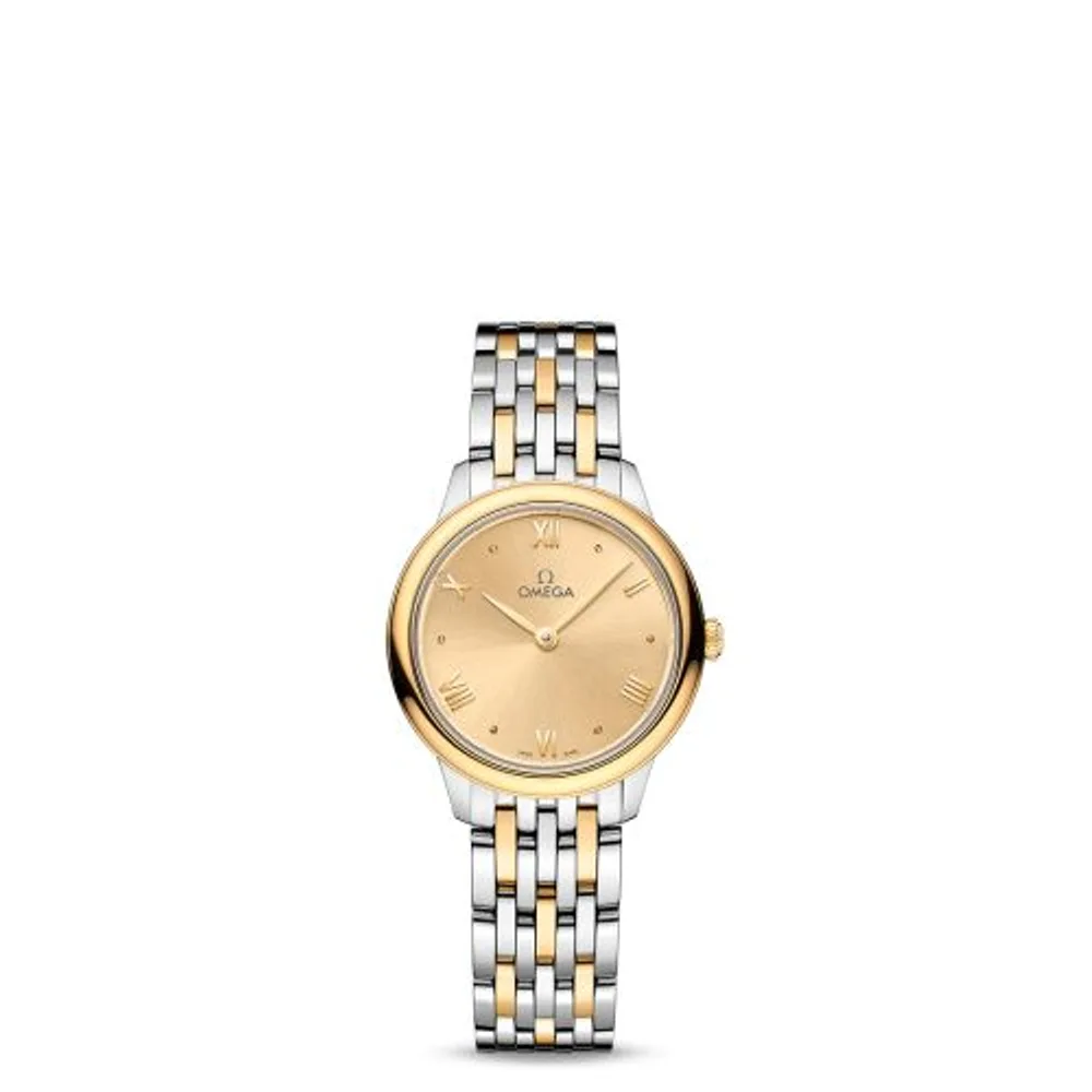 Omega De Ville Quartz 27.5 Stainless Steel - Yellow Gold / Champagne / Bracelet