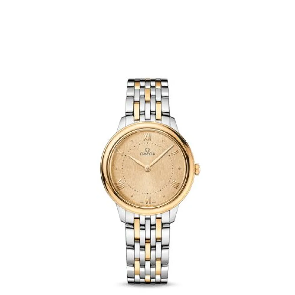 Omega De Ville Quartz 30 Stainless Steel - Yellow Gold / Champagne / Bracelet