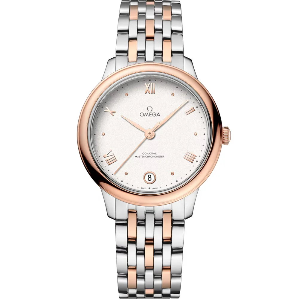 Omega De Ville Prestige 34 mm, steel ‑ Sedna™ gold on steel ‑ Sedna™ gold