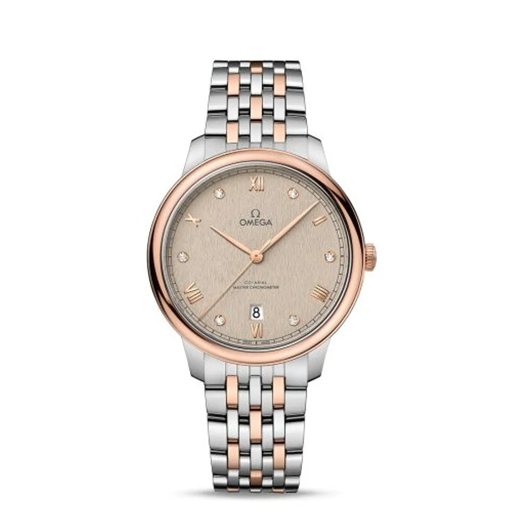 Omega De Ville Master Chronometer Stainless Steel - Sedna Gold / Beige - Diamond / Bracelet