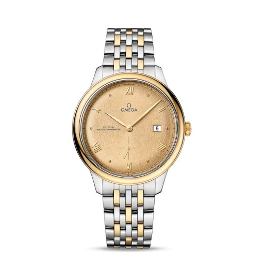 Omega De Ville Small Seconds Master Chronometer Stainless Steel - Yellow Gold / Champagne / Bracelet