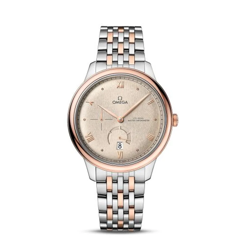 Omega De Ville Power Reserve Master Chronometer Stainless Steel - Sedna Gold / Beige / Bracelet