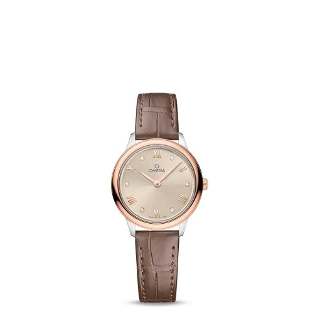 Omega De Ville Quartz 27.5 Stainless Steel - Sedna Gold / Beige - Diamond