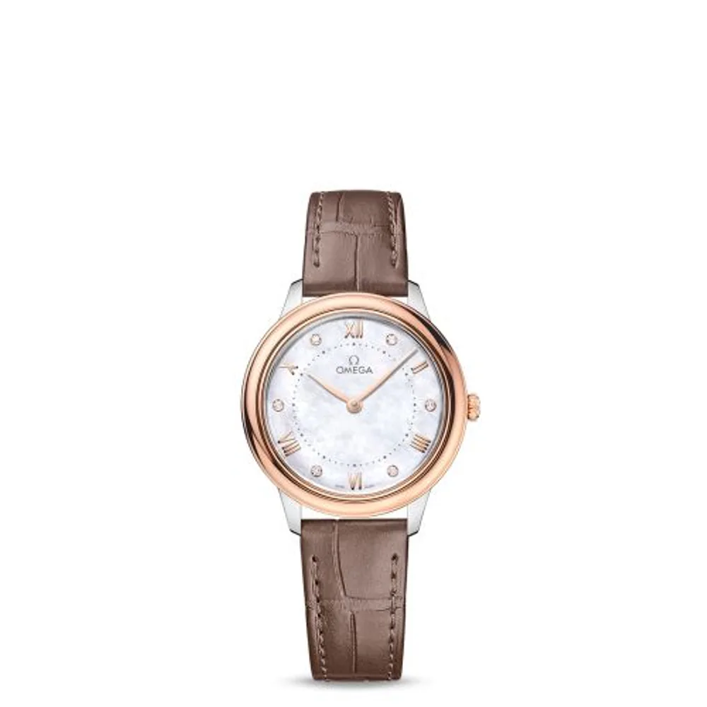 Omega De Ville Quartz 30 Stainless Steel - Sedna Gold / MOP - Diamond
