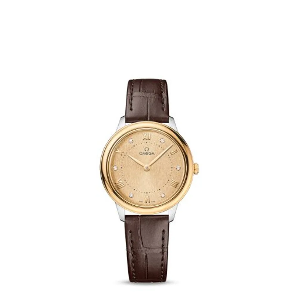 Omega De Ville Quartz 30 Stainless Steel - Yellow Gold / Champagne - Diamond