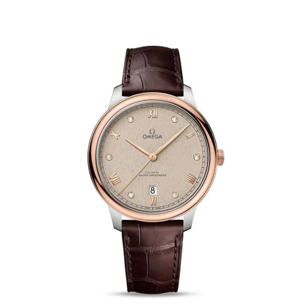 Omega De Ville Master Chronometer Stainless Steel - Sedna Gold / Beige - Diamond