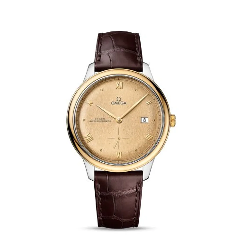 Omega De Ville Small Seconds Master Chronometer Stainless Steel - Yellow Gold / Champagne