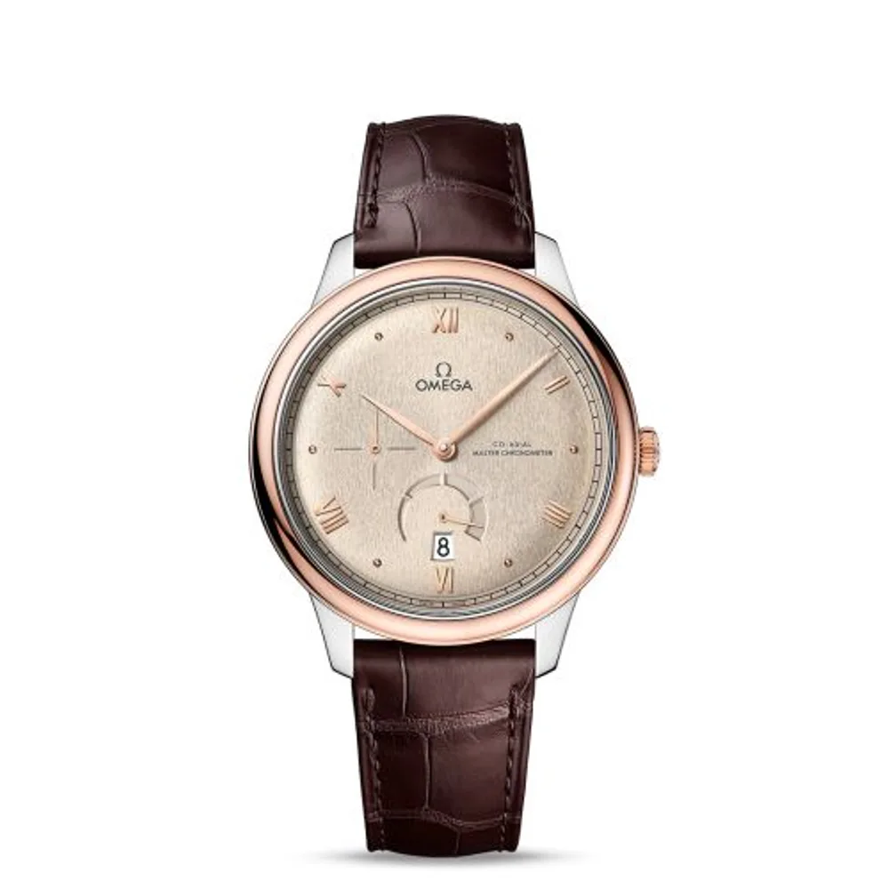 Omega De Ville Power Reserve Master Chronometer Stainless Steel - Sedna Gold / Beige