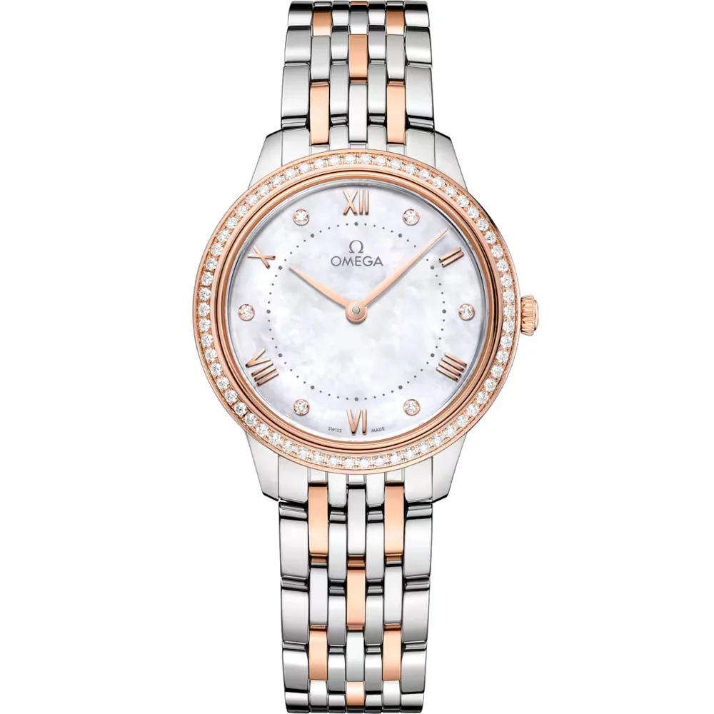 Omega De Ville Prestige 30 mm, steel ‑ Sedna™ gold on steel ‑ Sedna™ gold